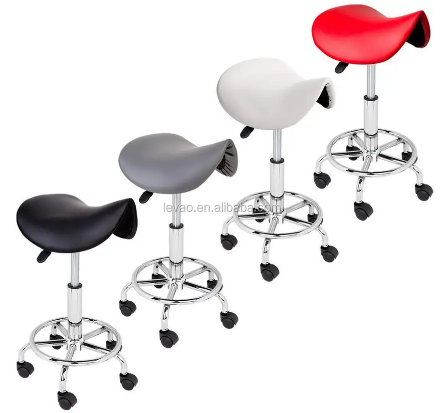 Tabouret de salon de beauté transparent, chaise de style pour manucure et pédicure