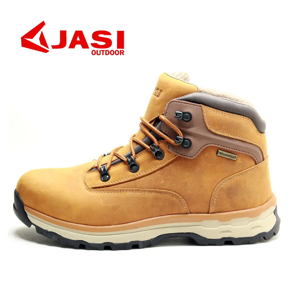 Hot Sale High Cut Leather Yellow Boots Hiking Shoes For Man