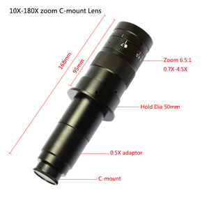 10X-180X光学C-Mount镜头5.0MP高清USB摄像头数码显微镜测量 - Product Image 3