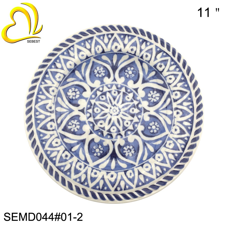 Placa de cena de la melamina 11 pulgadas