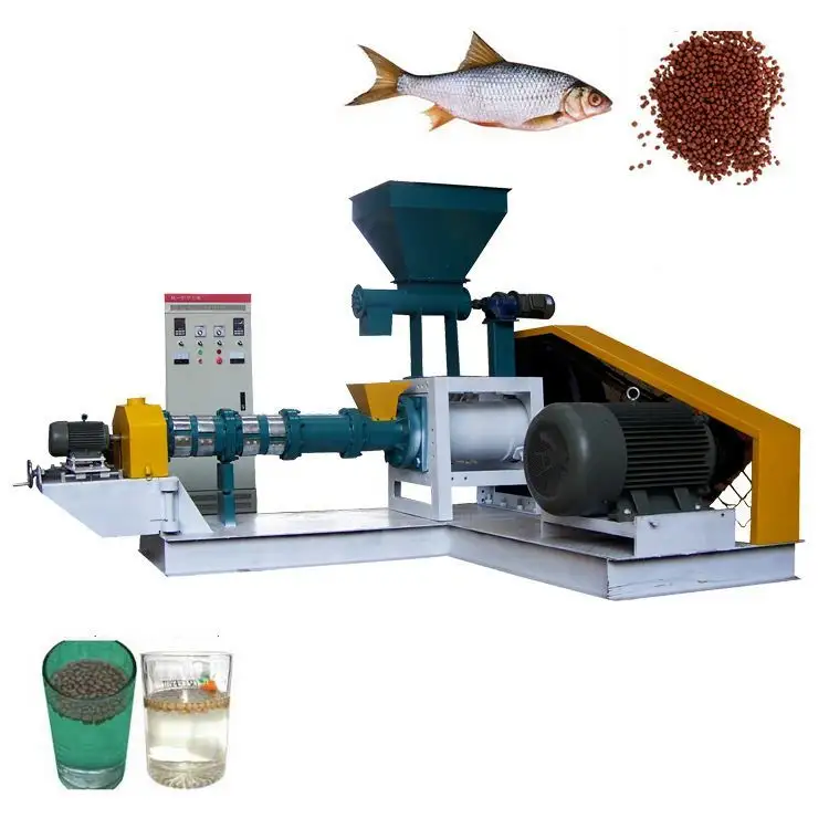 Máquina de pellets de alimentación tipo flotante extrusora alimentación de los peces y secadora de alimentación flotante