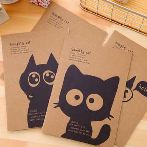 复古黑猫系列空白牛皮纸笔记本旅行日记议程口袋书办公学校用品