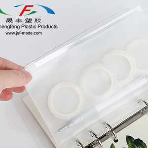 A4 A5 A6 özel buzlu PVC fermuarlı kese fermuarlı çanta depolanmış içinde bağlayıcı - Product Image 2