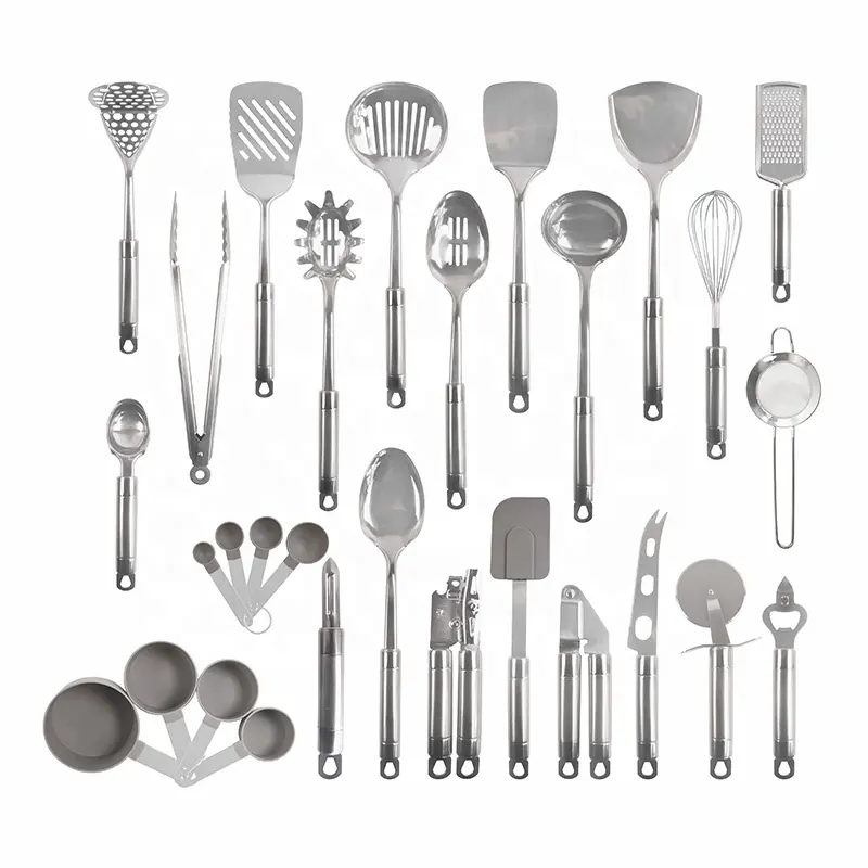 Set di utensili da cucina in acciaio inossidabile in stile Premium da 27 pezzi utensili da cucina produttori di utensili da cucina