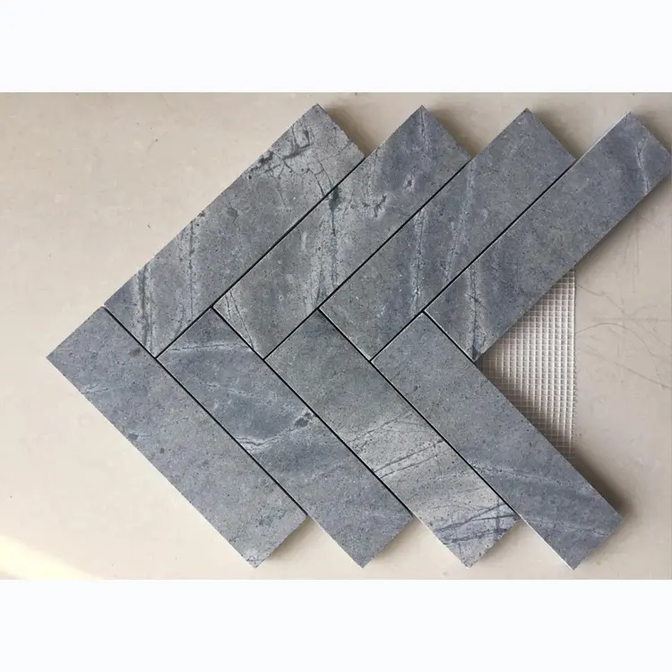 SHIHUI Atlanta Stein Fischgrätenziegel Galaxy silber grau Granit Mosaik Chevron Bodenfliesen Innenwandfliesen zu günstigem Preis