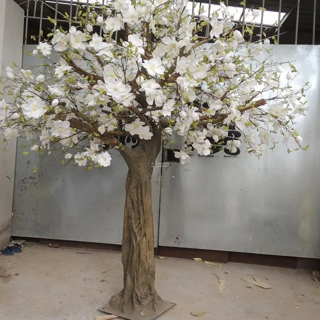 Декоративная искусственная Магнолия бонсай с высокой имитацией дерева для продажи