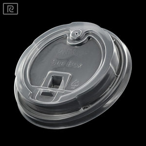 コーヒーサービング用のホット飲料用の蓋付きK-CL90-Pカスタム印刷使い捨てプラスチックカップ - Product Image 4