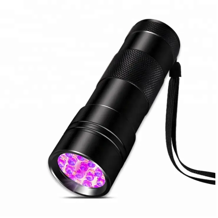 Di alta Qualità 395nm ~ 365nm Torcia Elettrica Rivelatore Multi-purpose Ultraviolet Blacklight 12 LED UV Torcia Elettrica
