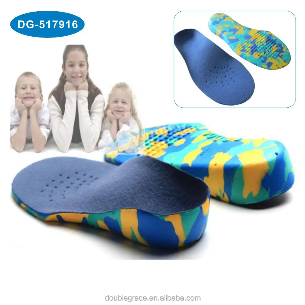 Semelles orthopédiques EVA pour enfants, 1 paire de chaussures pour enfants, support en arc plat, tampons correcteurs de santé pour pieds plats