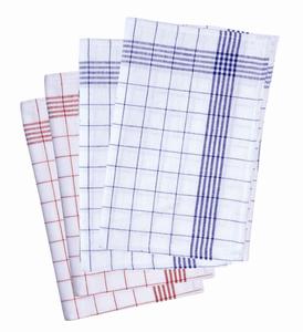 Ipliği boyalı mavi çizgili ve kırmızı çizgili mutfak havlusu kurulama bezi stokta - Product Image 1