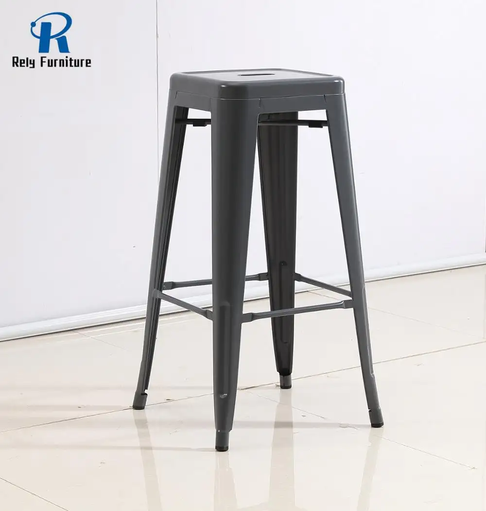 High leg colorful chair fast food cafe bar stool high chair