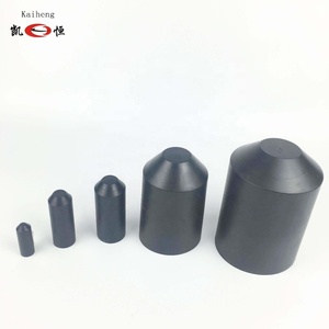 Isı Shrink uç kapağı 12/4mm kompozit polimer yalıtkan yapıştırıcı plastik elektrik kablosu korumalı aksesuar su geçirmez siyah 3:1