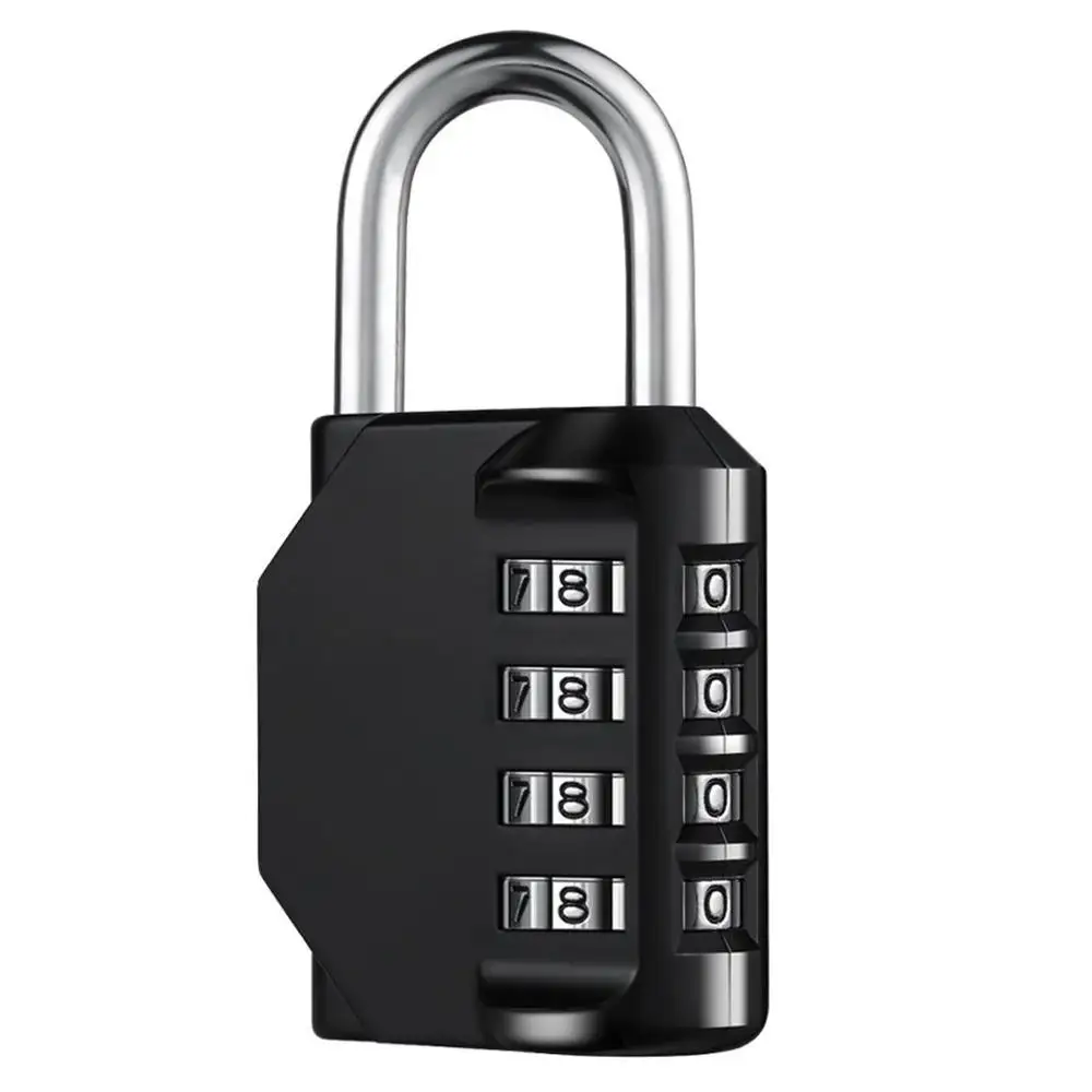 Kunci Kombinasi Set Gembok Anti Karat, Kunci Gembok Keamanan untuk Gym, Olahraga, Sekolah, Kunci TSA 4 Digit