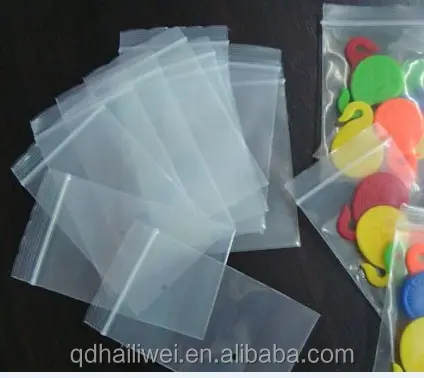 De LDPE HDPE pequeñas bolsas de plástico transparente para alimentos