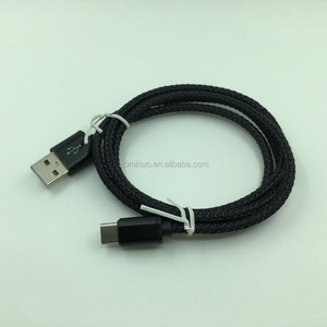 3 英尺/1 米尼龙编织 2.4A 快速充电 <span class=keywords><strong>usb</strong></span> type C 电缆数据同步充电器线为三星银河适用于 Google Pixel 的 S8 +