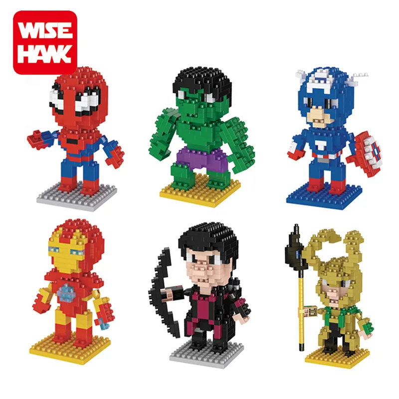 Figuras de acción de superhéroes de marvel, mini bloques, juguetes y juegos para niños, Superhéroes, superventas