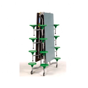 Giá Rẻ Trường Cafeteria Đồ Nội Thất Nhà Hàng Tiết Kiệm Không Gian Bàn Ăn Di Chuyển Folding Cafeteria Bảng Ghế Đặt - Product Image 2