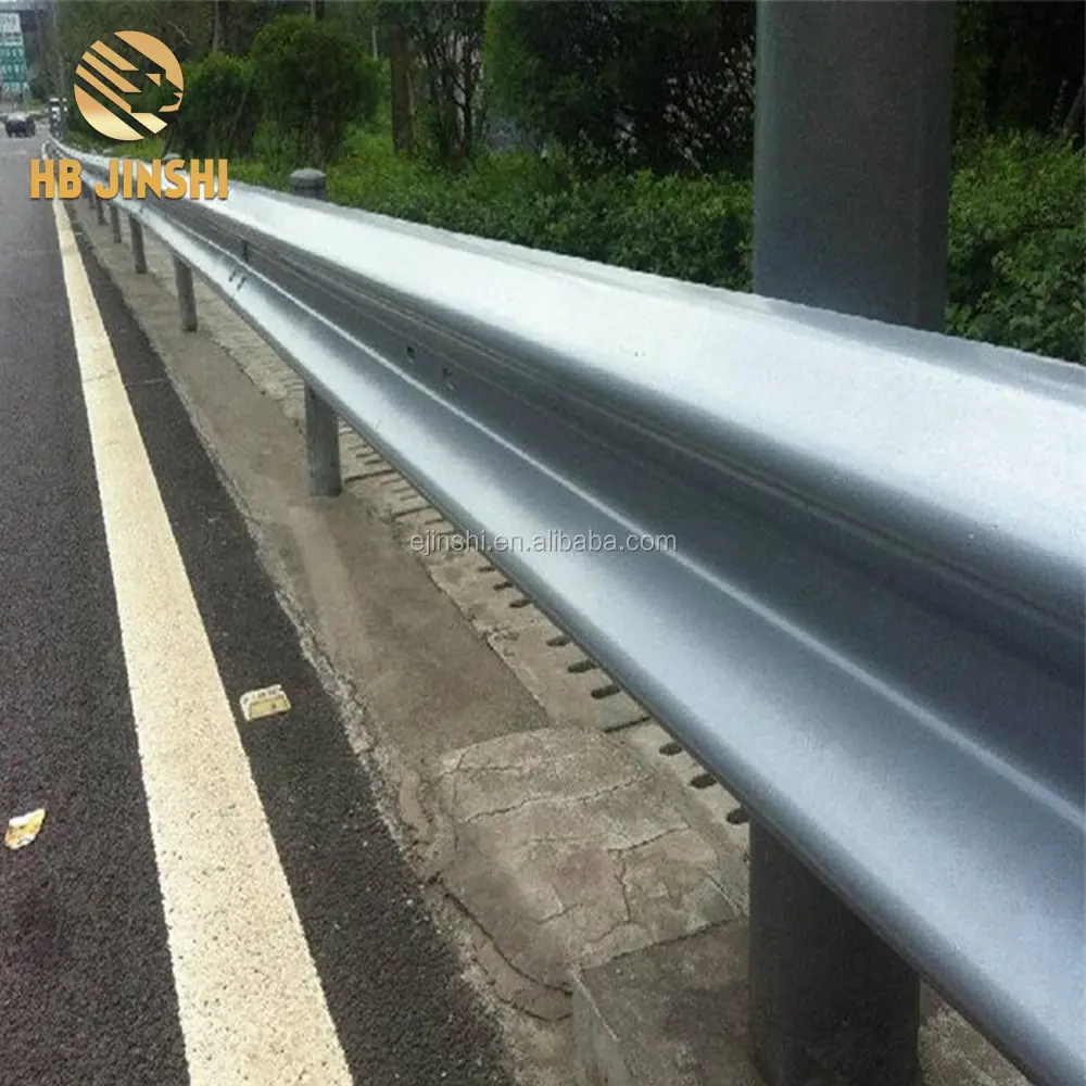 highway road two wave steel bridge guardrail