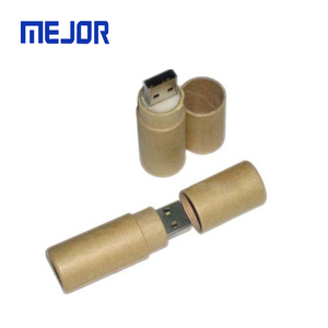 圆形光纤记忆棒8g OEM闪存盘64g圆柱牛皮纸<span class=keywords><strong>16gb</strong></span>木管32g纸u盘