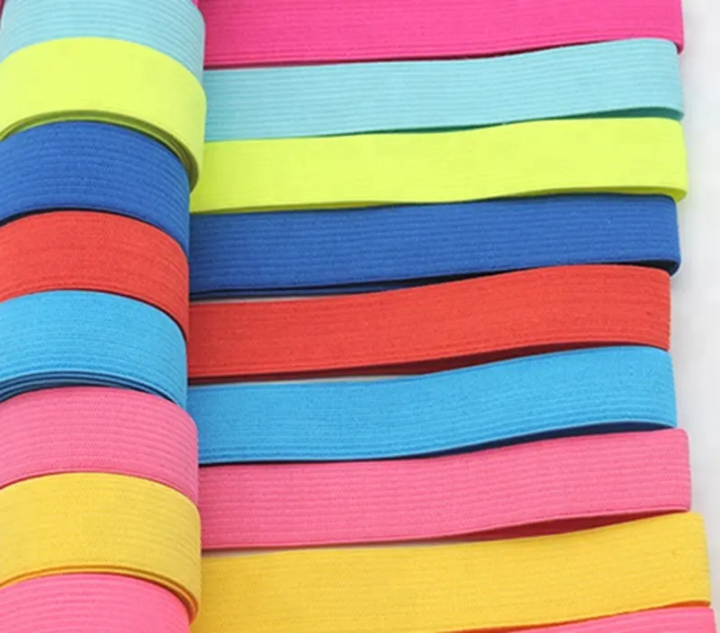 Özelleştirilmiş renkli düz elastik bant giysi kullanımı için