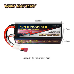 <span class=keywords><strong>RC</strong></span> 4S Lipo pil 14.8V 5200mAh 50C yüksek deşarj oranı sert çanta Deans fiş ile <span class=keywords><strong>RC</strong></span> Buggy araba tekne kamyon modelleri için