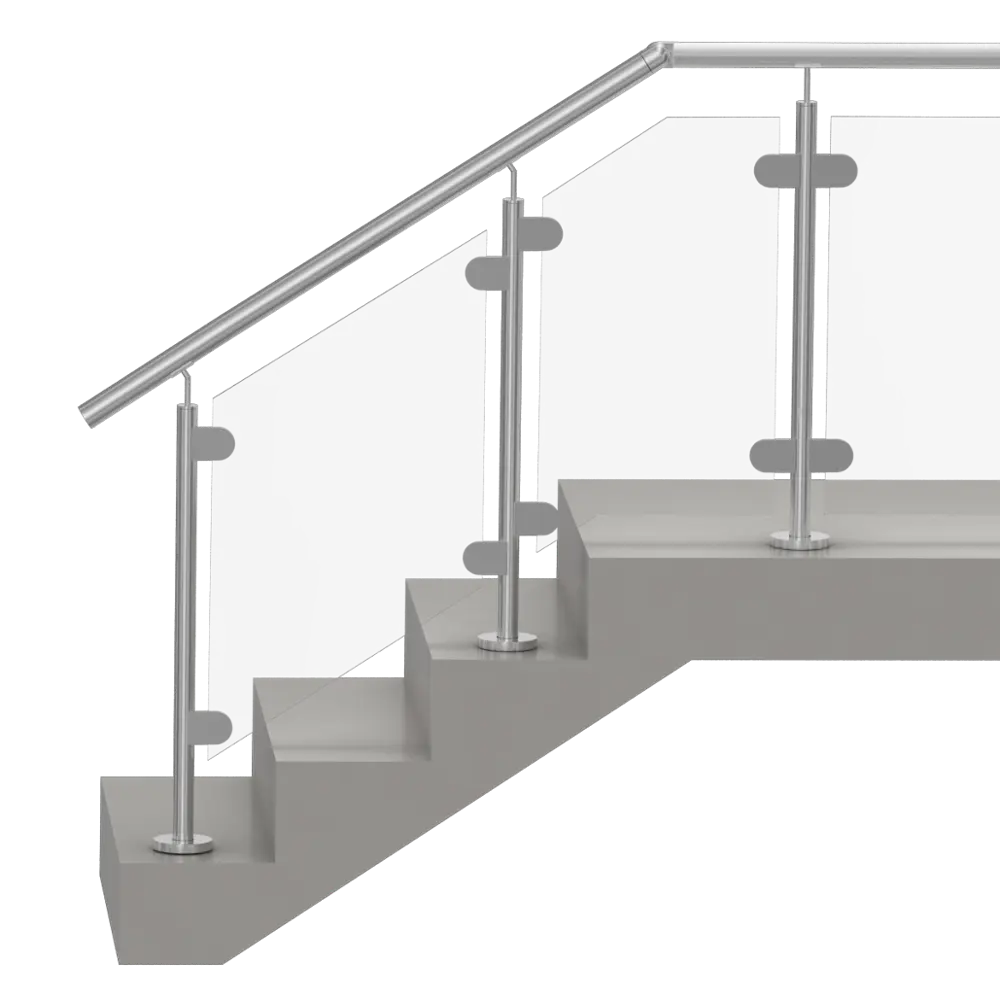 Barandilla de vidrio para escalera, barandilla de Diseño de escalera de plexiglás, barandillas para balcón, acero inoxidable SS304/316, JBD
