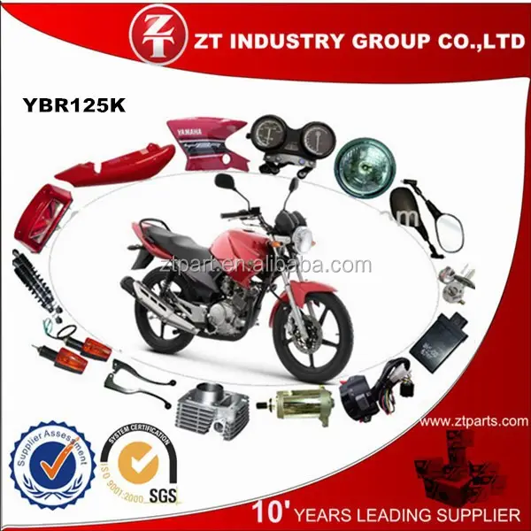 High discount YBR125 motorcycle spare parts for South America motocicleta