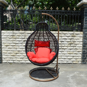 <strong>Patio</strong> Hanging Rattan Swing Egg Chair With Stand - Product Image 6