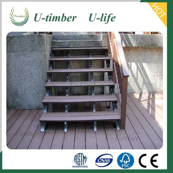 Safety Recycled Modern Wpc Outdoor Stair