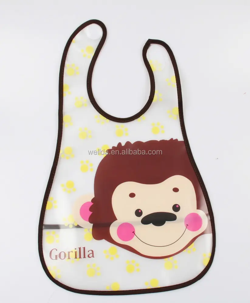 Hot Koop Plastic Waterdichte Pvc Eva Baby Bib Met Pocket