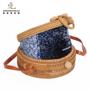 Hot Sell Vietnam Indonesia Bali Rattan Round Sunflower Handbag Shoulder <strong>Bag</strong> - Product Image 5