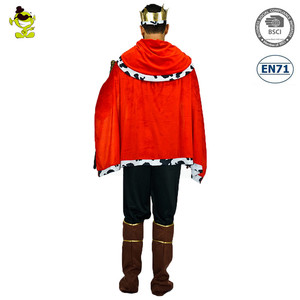 万圣节装扮派对Cosplay国王服装与皇冠成人角色扮演帅气国王服装 - Product Image 4