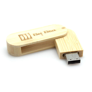 Eco 批发竹定制旋转 Usb 闪存驱动器 64 Gb 雕刻自定义标志 128Gb 256Gb 木制 Usb 棒随身碟 - Product Image 4