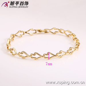 73019 Fabrika doğrudan ucuz kaliteli moda takı özel şekil <span class=keywords><strong>laydies</strong></span> için basit stil 14 k altın renk link bilezik