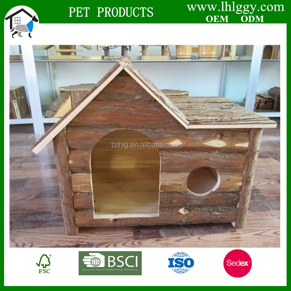 बड़े कुत्ता घर आउटडोर लकड़ी के पालतू कुत्ते को घर पशु घर Kennel 100% पुनर्नवीनीकरण सामग्री