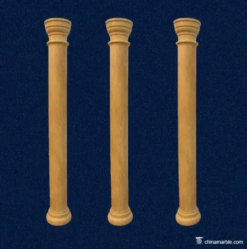 Diseño de pilar de mármol redondo/columna de mármol columna Romana/columna de piedra capital