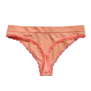 Sexy Lingerie de Renda <span class=keywords><strong>G</strong></span>-<span class=keywords><strong>string</strong></span> Tangas Sem Costura para Meninas Calcinhas para Mulheres Spandex/Algodão Impressão Do Logotipo Personalizado Planície Tingida