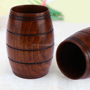 New Design Camping Mug Tea <strong>Cup</strong> Creative Wine Barrel Shape <strong>Wooden</strong> <strong>Cup</strong> 210ml