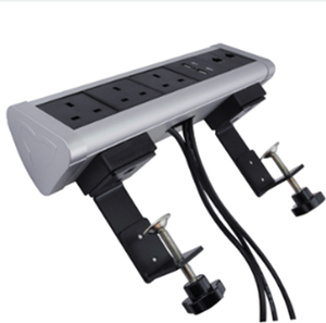 <strong>UK</strong> Standard Triangle Desktop Power Edge Socket for Conference Table and <strong>Mounted</strong> Desk Edge - Product Image 1