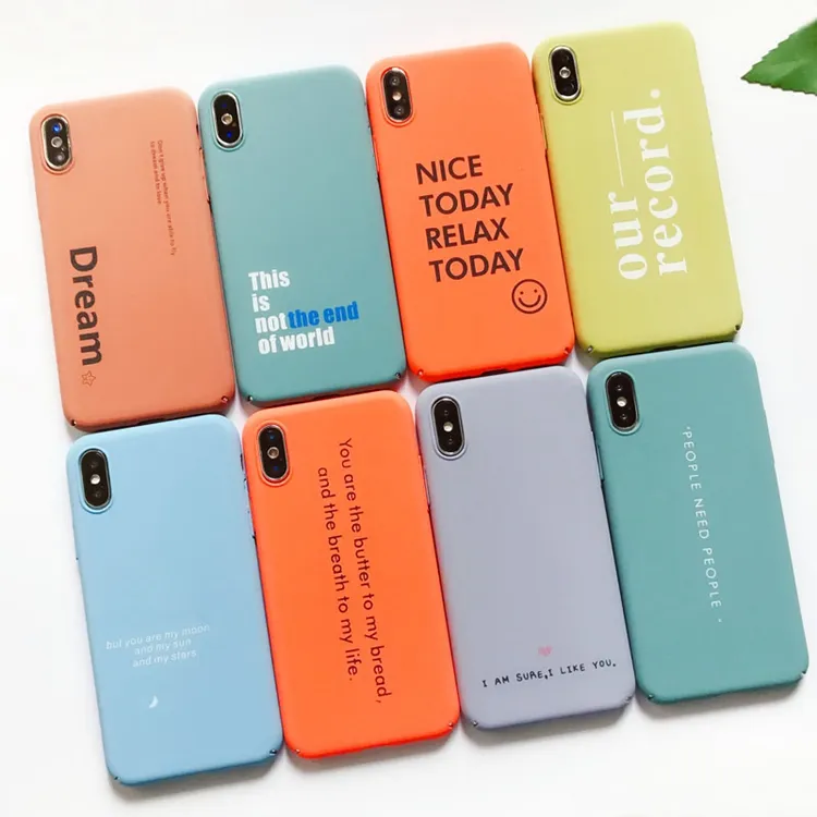 Funda de teléfono de Material duro con impresión personalizada, con palabras, para Iphone 7, 8 Plus, novedad