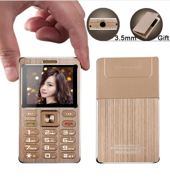 Mini teléfono Satrend A10 carcasa de Metal, tamaño pequeño, 1,77 "Tarjeta Sim Dual con BT marcador bolsillo Mini teléfono celular