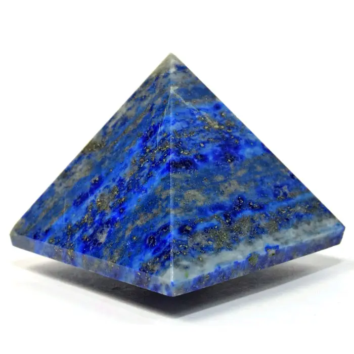 Pyramide de Quartz Lapis-Lazuli, naturelles polies, cristal, cône octa, bijou égyptien, livraison gratuite