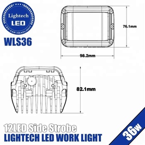 卸売4 "36wツーサイドアンバーホワイトブルーレッドストロボ<span class=keywords><strong>LED</strong></span>ワークライトトラック用12v車