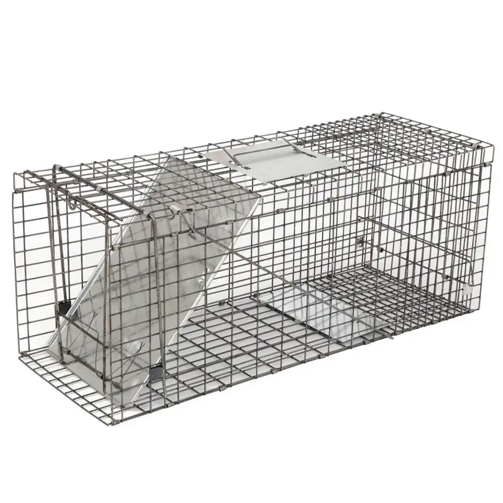 Cage à rongeurs dessin animé 32 "X 12" X 12 ", dispositif attrapeur et libération des animaux vivants, pour les lapins, bretelle pour chat et écureuil, piège