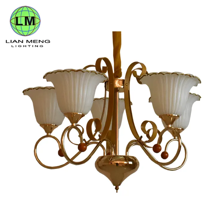 Iluminação contemporânea Decoração de interiores Wholesale Hotel Chandelier Iluminação de vidro do ferro Pingente Modern luxo teto levou luz