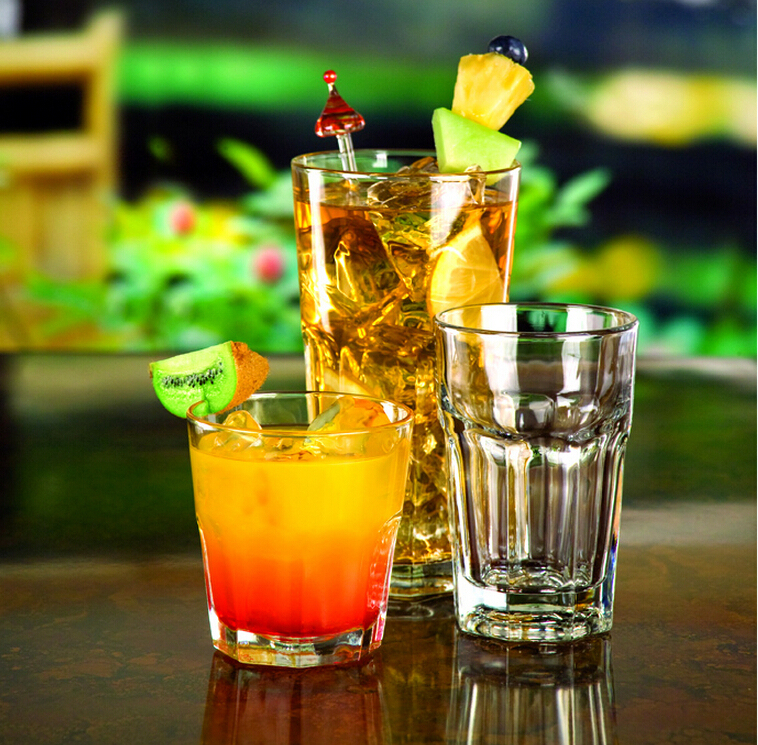 promotion drinking glass cup glass tea cup unique shaped drinking glass