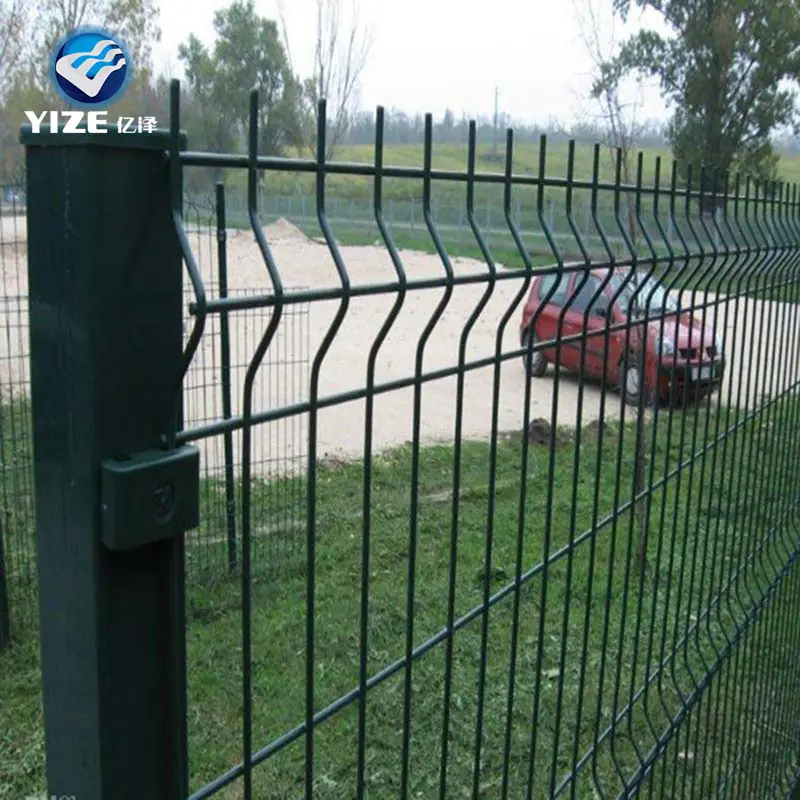 2018 green powder painted fold wire mesh safety stock 3Dfence panel