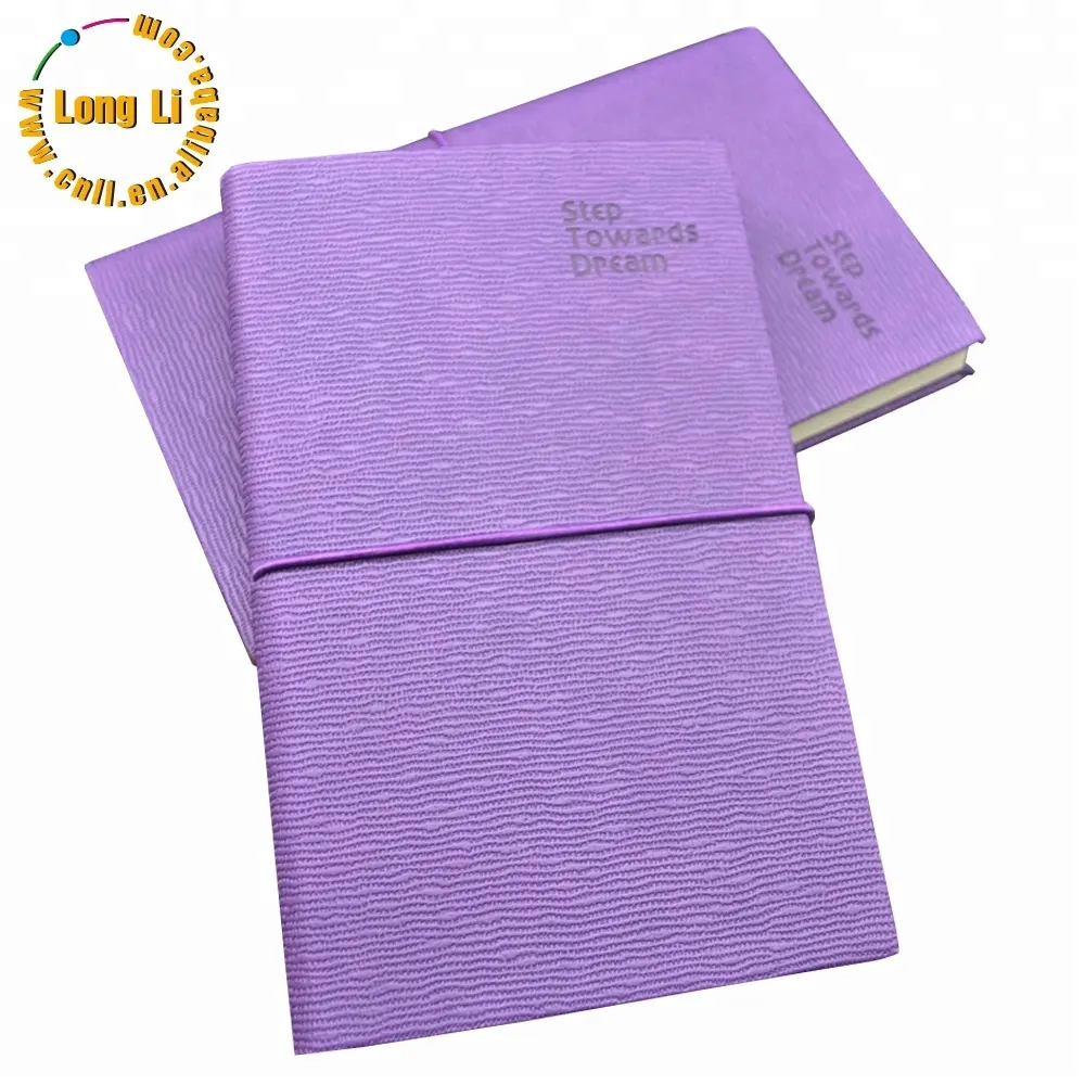 Grosir Mini Travel Notebook daur ulang dengan pena plastik promosi warna dicetak Pu kulit Notebook Agenda kulit