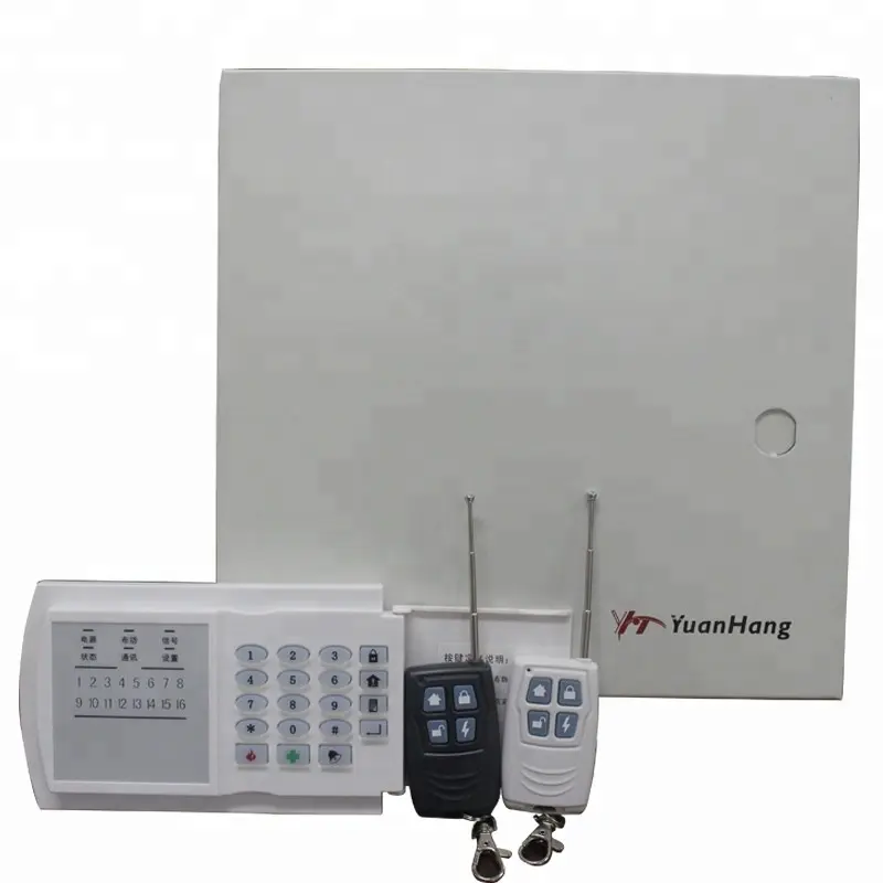 Alarma de intrusión con protocolo ajemco y CID, sistema de alarma de esfera automática GSM antirrobo con zonas cableadas e inalámbricas