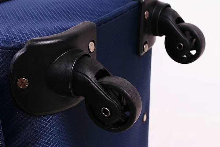 Light Weight Grid Fabric Softshell Spinner 4 Wheels 360 Degree 4pcs Trolley Luggage Set